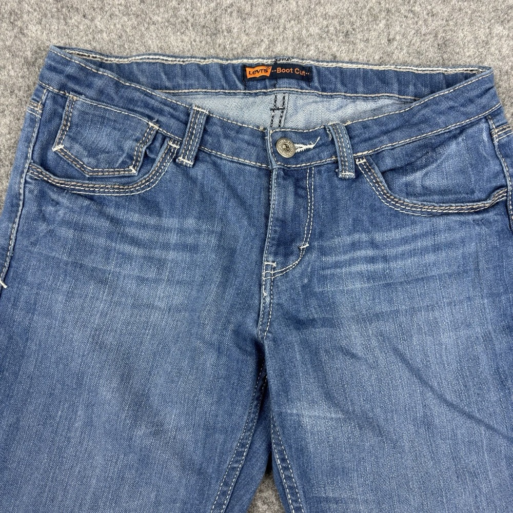 Levi's 514 Jeans Womens 14 Regular Bootcut (Fits 28x30) Flap Pocket Medium Wash - Picture 2 of 12